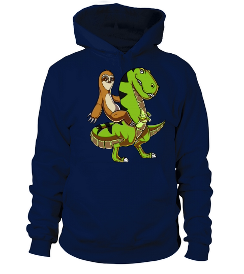 Funny Sloth Riding T-Rex Dinosaur Women's Hoodie