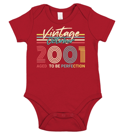 October 2001 Vintage Perfection Short Sleeve Baby One-Piece