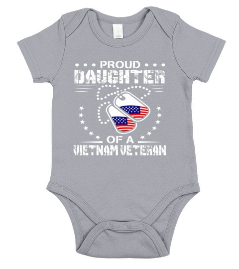 Proud Daughter Of A Vietnam Veteran Short Sleeve Baby One-Piece