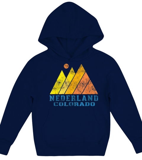 Vintage Nederland Colorado Mountain Sunset Retro T-Shirt Kids Hoodie