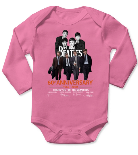The Beatles 60th Anniversary Thank You For The Memories Long Sleeve Baby One-Piece