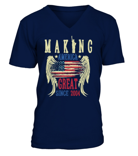 Making America Great Since 2004 16th Birthday Gift Men's V-Neck T-shirt