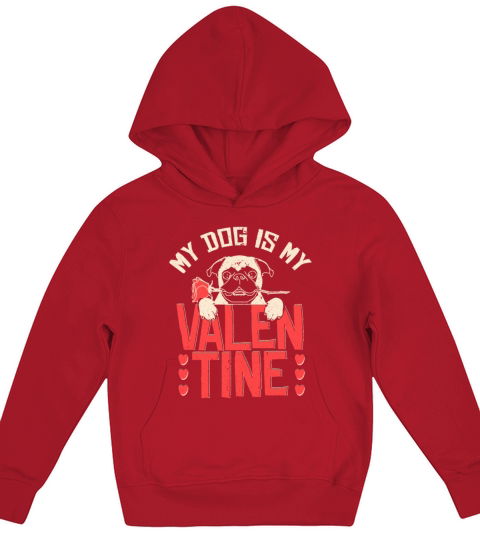 Dog Valentines Day Kids Hoodie