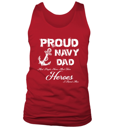 Proud Dad Navy Shirt Tank Top Unisex