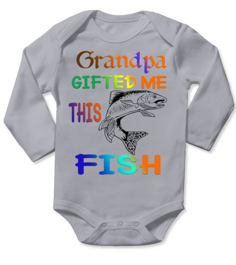 grandpa gift me this Fish Long Sleeve Baby One-Piece