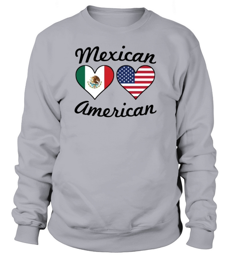 Mexican American Flag Hearts Women's Sweatshirt