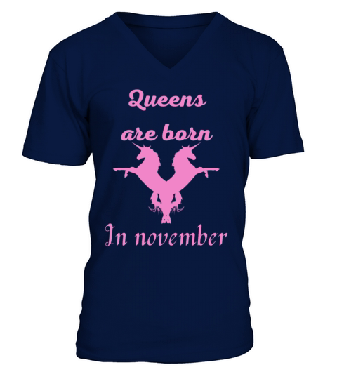 Queens are born in november Men's V-Neck T-shirt