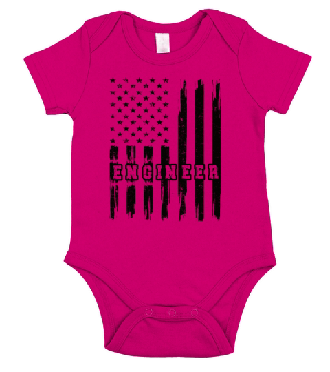 Engineer US Flag Engineering Student Graduation Short Sleeve Baby One-Piece