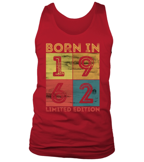 60th Birthday Born In 1962 Limited Edition Vintage Men's Tank Top