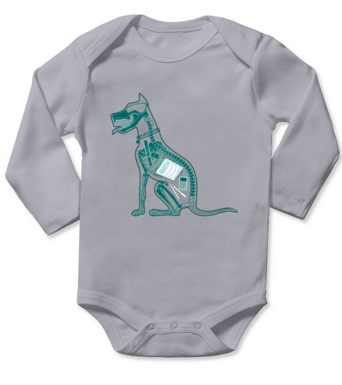 dog ate my homework Long Sleeve Baby One-Piece
