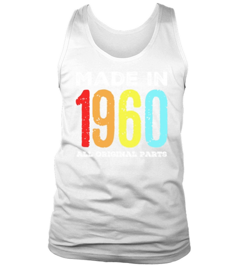 Made in 1960 Vintage Retro 60 Years Birthday Gift Tank Top Unisex