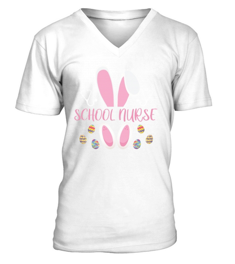 Easter Egg Hunting Rabbit Rn Easter Day Bunny V-Neck T-shirt