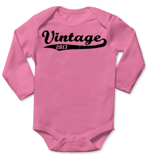 Vintage 2013 Long Sleeve Baby One-Piece