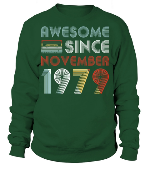 Vintage Awesome Since November 1979 40th Birthday Men's Sweatshirt