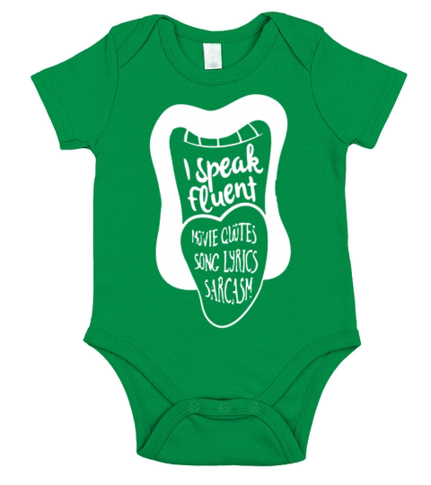 I Speak Fluent Movie quotes song lyrics sarcasm Short Sleeve Baby One-Piece