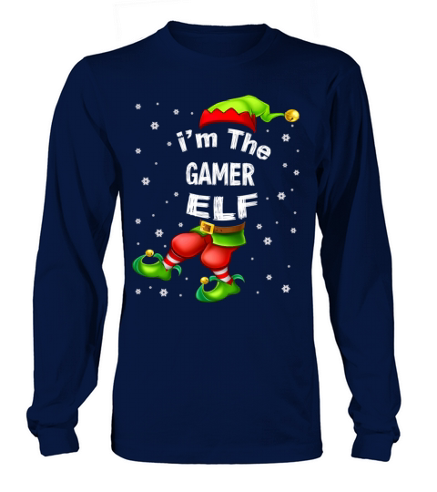 Gamer Elf Matching Family Group Christmas Pajama Men's Long Sleeve