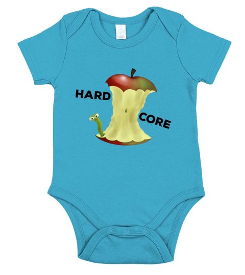 Apple core worm hard core Short Sleeve Baby One-Piece