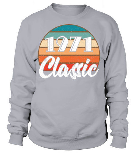 Anniversary Birthday 1971 Classic Colors Design Men's Sweatshirt