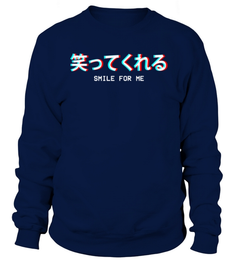 Smile For Me Japanese Vaporwave Aesthetic Gift Men's Sweatshirt