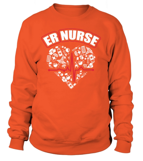 Emergency Room Nurse Heart Heartbeat Nursing RN Women's Sweatshirt