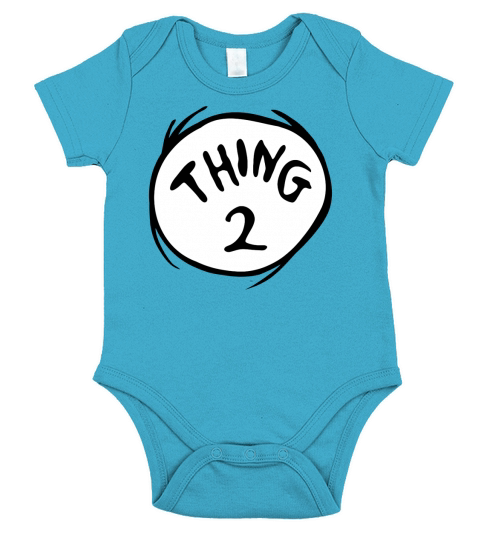 Dr. Seuss Thing 2 Emblem Short Sleeve Baby One-Piece