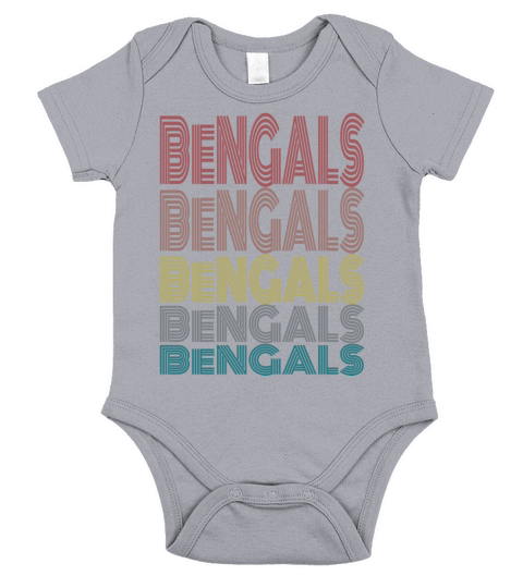 Retro Vintage Bengals Short Sleeve Baby One-Piece