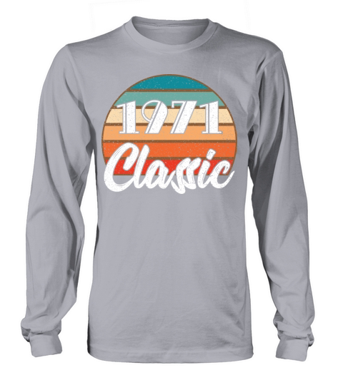 Anniversary Birthday 1971 Classic Colors Design Men's Long Sleeve