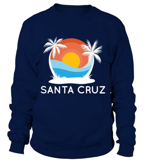 Santa Cruz California Local Vintage Gift Palm Men's Sweatshirt