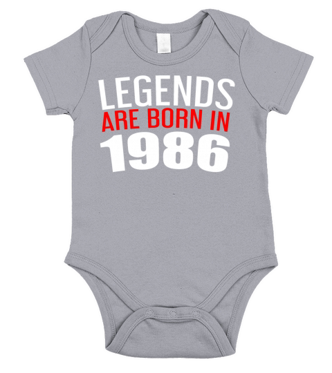 Birthday Gift 1986 Legends Born Short Sleeve Baby One-Piece
