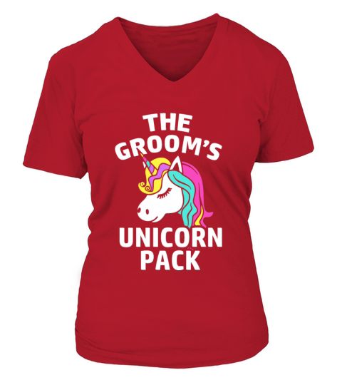 LGBT Pride Gay Bachelor Party Unicorn Pack Women's V-Neck T-shirt