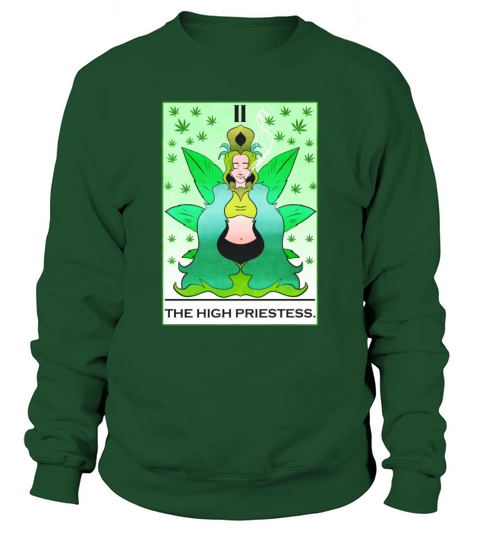 The High Priestess Funny Tarot Card Weed Men's Sweatshirt