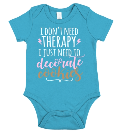 Funny Cookie Decorating Therapy for Decorators Short Sleeve Baby One-Piece