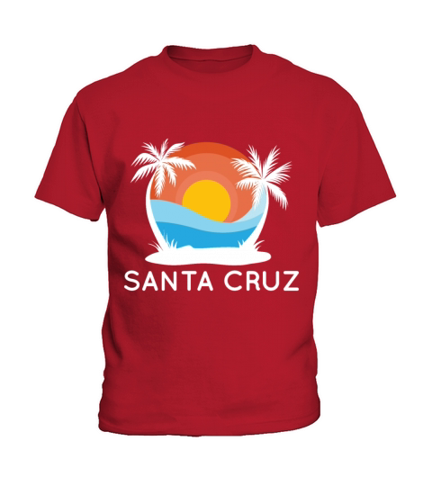 Santa Cruz California Local Vintage Gift Palm Kids T-Shirt