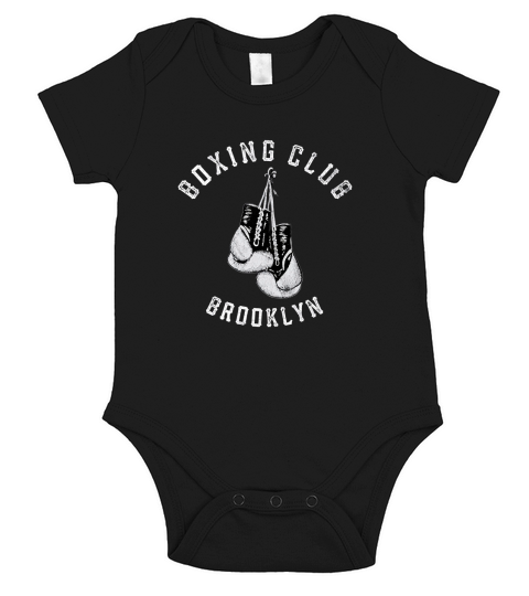 Boxing Club Brooklyn Gloves Fighter New York City Short Sleeve Baby One-Piece