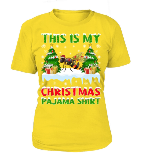 This Is My Christmas Pajama Shirt Bumble Bee Santa Women's T-Shirt