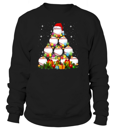 Baseball Christmas Tree Xmas Baseball Player Gift Women's Sweatshirt