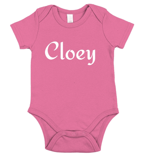 Cloey Women Name Short Sleeve Baby One-Piece