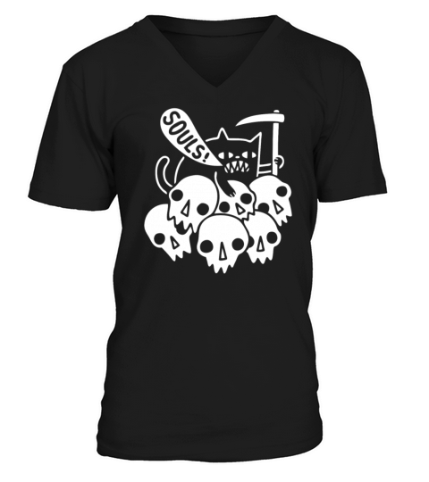 Cat Got Your Soul Men's V-Neck T-shirt