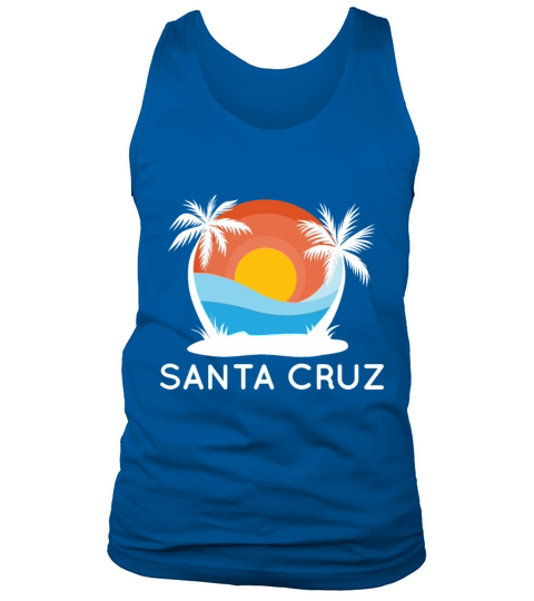 Santa Cruz California Local Vintage Gift Palm Men's Tank Top