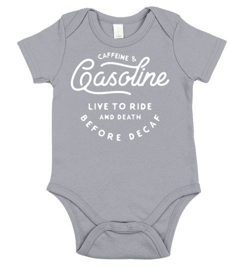 Caffeine And Gasoline Enthusiast Short Sleeve Baby One-Piece