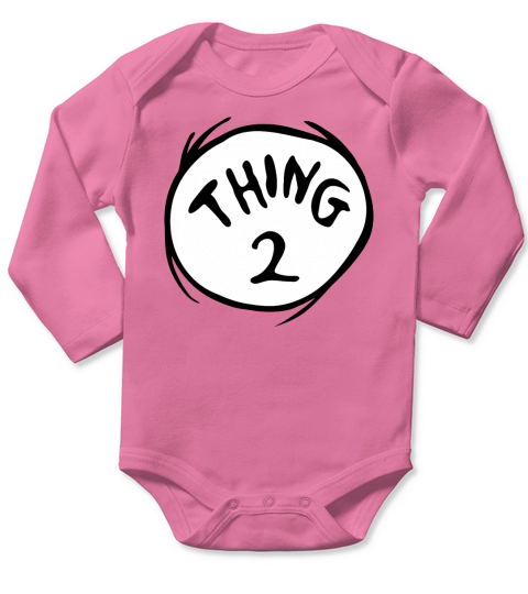 Dr. Seuss Thing 2 Emblem Long Sleeve Baby One-Piece