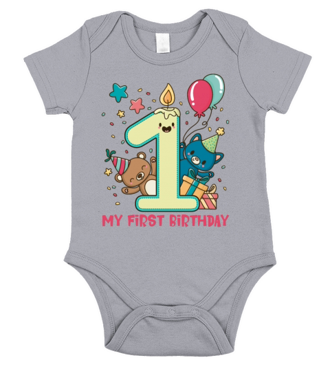 Birthday Baby - 1st Birthday Short Sleeve Baby One-Piece