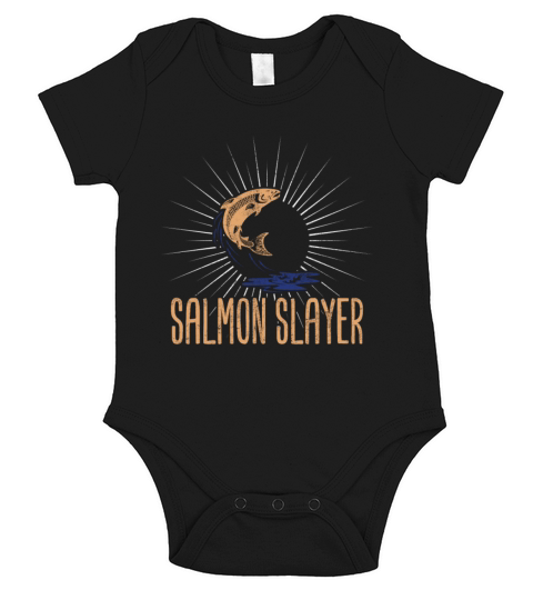 Salmon Hunter Fish Fishing Fisherman Short Sleeve Baby One-Piece