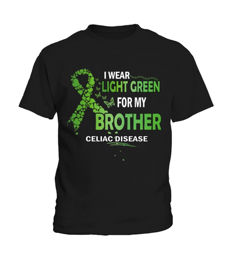 Celiac Disease I Wear Light Green Color For My Brother 2020 Kids T-Shirt