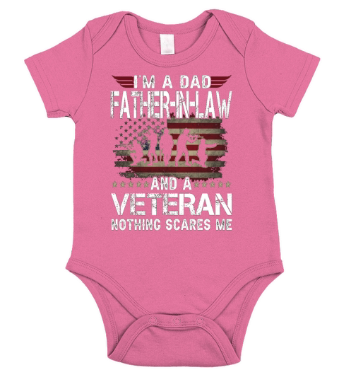 Father-In-Law Veteran Fathers Day Gift From Daughter For Dad Short Sleeve Baby One-Piece