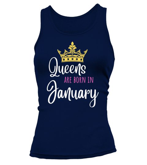 Queens are born in January Birthday Crown Gift Women's Tank Top