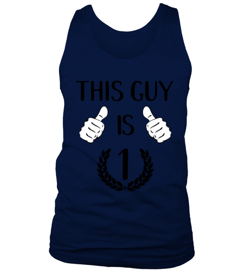 This Guy Is One 1 Year Toddler Birthday Gift Idea Men's Tank Top