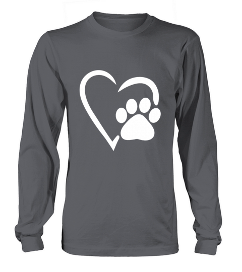 heart dog paw dog mom womens shirt gift print Women's Long Sleeve
