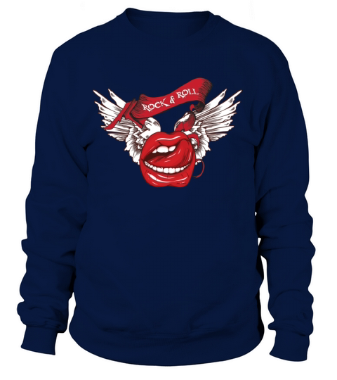 Rock N Roll Winged Lips Women's Sweatshirt