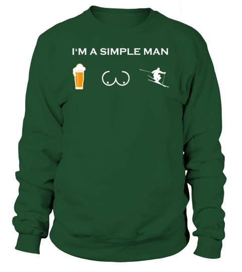simple man like boobs bier beer titten skiing ski Women's Sweatshirt